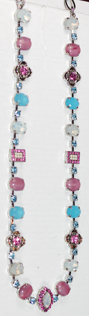 MARIANA - NECKLACE - PINK AND TURQOISE STONES