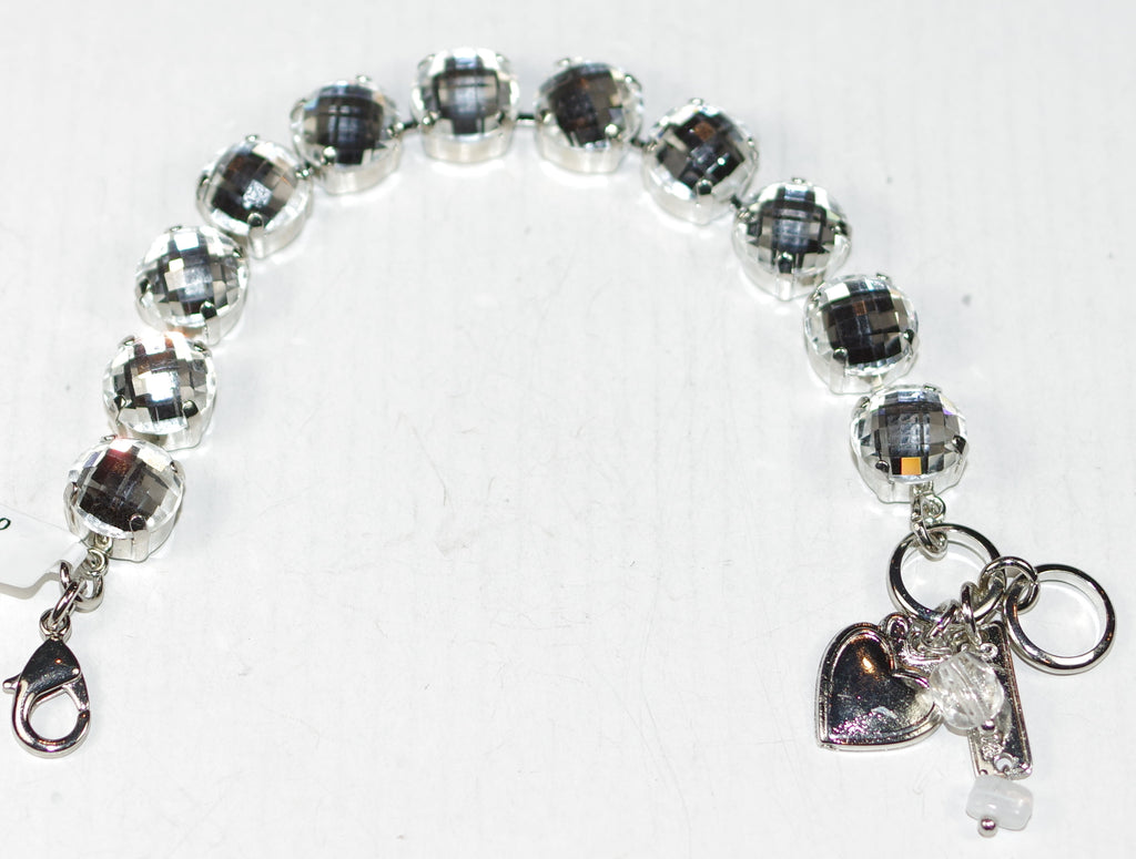 MARIANA EARR- GOLD-2 STONES WHT & BLK