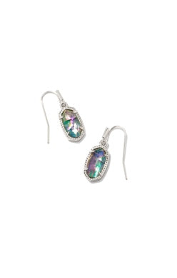 KENDRA SCOTT EARRINGS LEE RHODIUM LILAC ABALONE