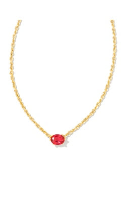 KENDRA SCOTT NECKLACE CAILIN GOLD RED CRYSTAL