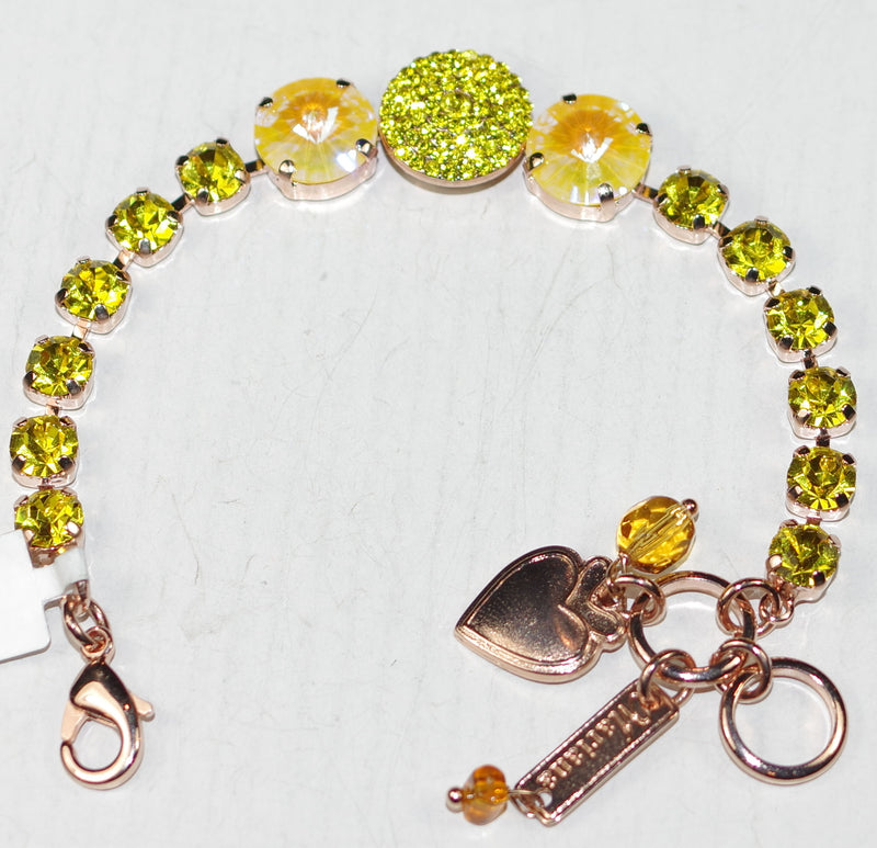 MARIANA BRACELET FIELDS OF GOLD: yellow, sun kissed stones in rose gold setting
