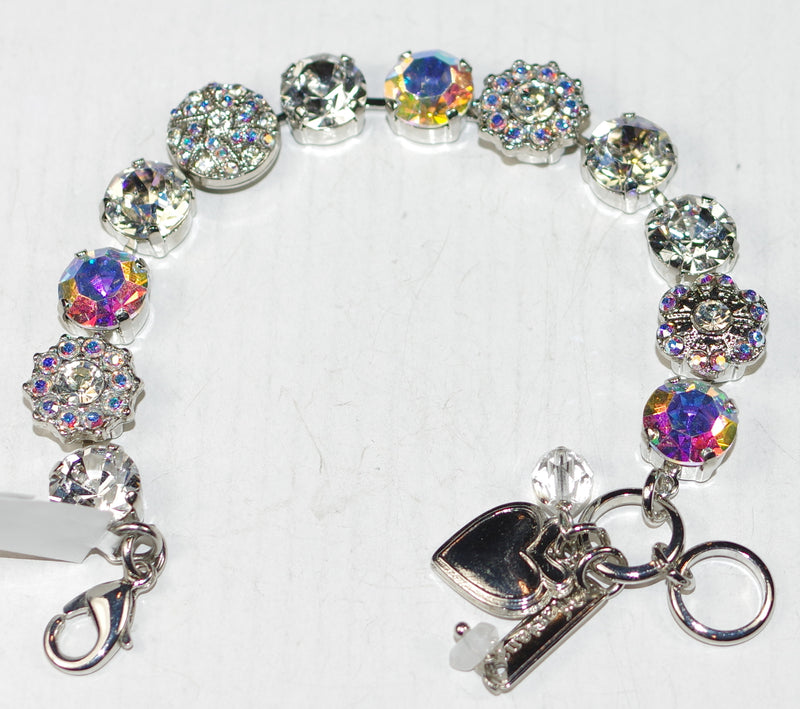 MARIANA BRACELET WINDS OF CHANGE: clear, a/b 1/2" stones in silver rhodium setting