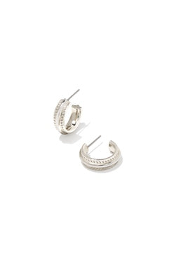 KENDRA SCOTT EARRINGS MERRITT HUGGIE SILVER