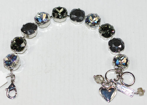MARIANA BRACELET FRESH ICE: clear, black diamond stones in silver rhodium setting