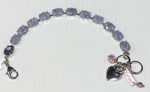 MARIANA BRACELET: purple ice 1/2" stones in silver rhodium setting