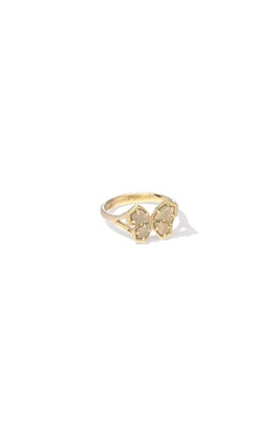 KENDRA SCOTT RING MAE BUTTERFLY COCKTAIL GOLD GOLDEN ABALONE SIZE 7