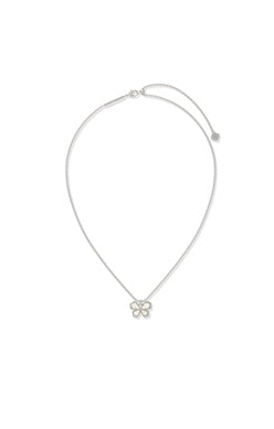 KENDRA SCOTT NECKLACE MAE BUTTERFLY SHORT PENDANT SILVER IVORY MOTHER OF PEARL