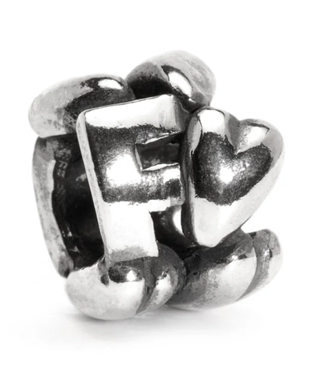 TROLLBEAD LETTER BEAD "F" BEAD