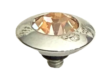 QUDO TONDO 11 MM LIGHT AMBER SILVER TOPPER