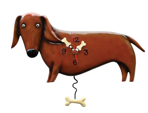 OSCAR (DAUSHAND) DOG CLOCK