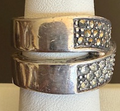 STERLING SILVER CZ AND MARCASITE RING