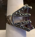 STERLING SILVER MARCASITE LRG MULTI STONE RING