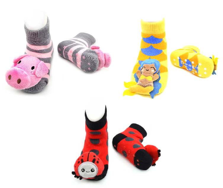 LIVENTI BOOGIE TOE RATTLE SOCKS SET OF 3