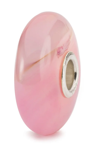 TROLLBEAD PINK AGATE GLASS BEAD