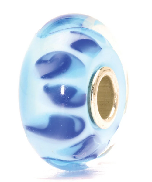 TROLLBEAD BLUISH SHADOW GLASS BEAD