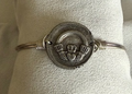 LUCA & DANNI CLADDAGH SILVER BRACELET, SMALL, CENTER = 3/4" WIDE