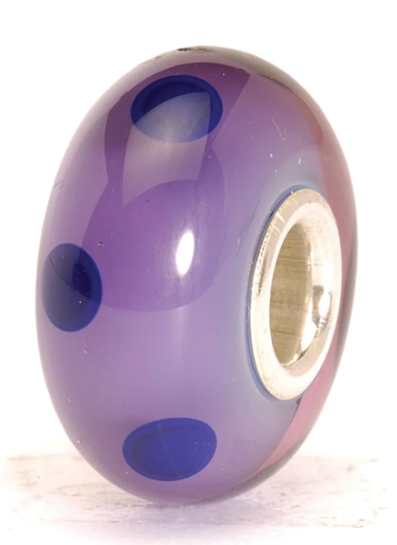 TROLLBEAD PURPLE DOT GLASS BEAD