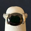 STERLING SILVER BLACK CZ PAVE RING SIZE 6
