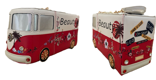 NEW YORK RED/WHITE HIPPIE BUS BAG 61079