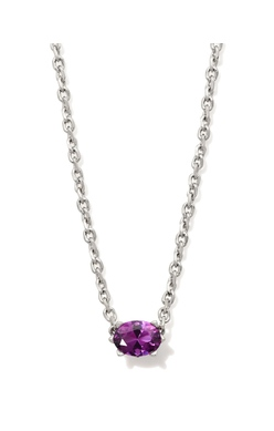 KENDRA SCOTT NECKLACE CAILIN RHODIUM PURPLE CRYSTAL