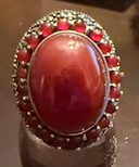 STERLING SILVER MARCASITE LARGE OVAL RING