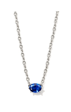 KENDRA SCOTT NECKLACE CAILIN RHODIUM BLUE CRYSTAL