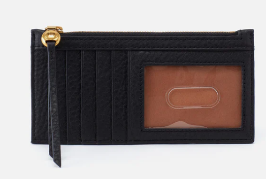 HOBO LEATHER CARTE CARD CASE BLACK