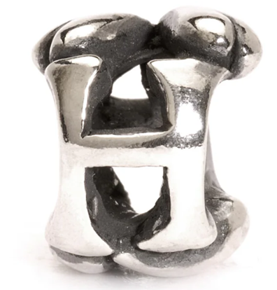 TROLLBEAD LETTER BEAD "H" BEAD
