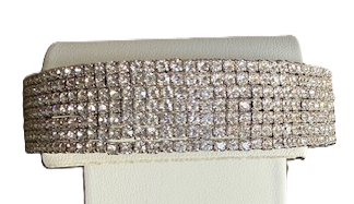 CLEAR CRYSTAL BLING CUFF BRACELET