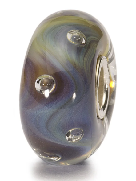 TROLLBEAD AZURE BUBBLES GLASS BEAD