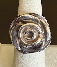 STERLING SILVER ROSE RING