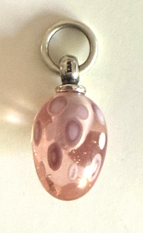 TROLLBEAD FESTIVE LIGHT PINK TASSEL BEAD