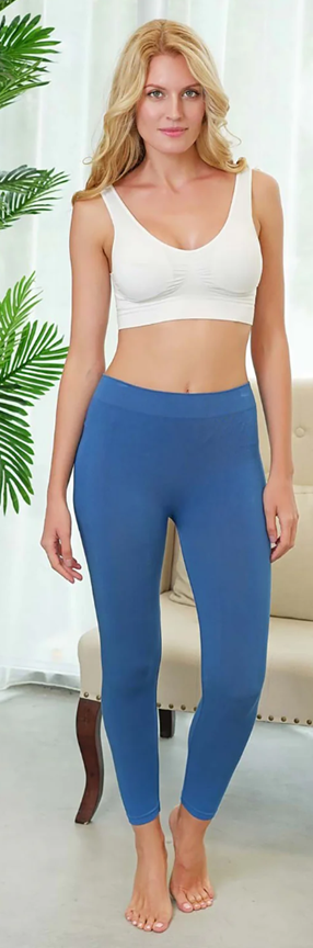 LUXURY LEGGIN BAMBOO FABRIC ROYAL BLUE ONE SIZE SM-XL