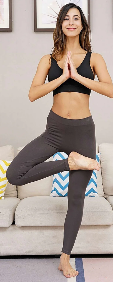 LUXURY LEGGIN BAMBOO FABRIC CHARCOAL, ONE SIZE SM-XL