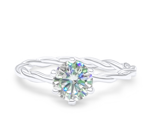 MOISSANITE RING 10003: 1 CTW OVAL MOISSANITE STONE RING, SET IN 9.25 STERLING SILVER.  COMES WITH SERIAL NUMBER REGISTRATION CARD