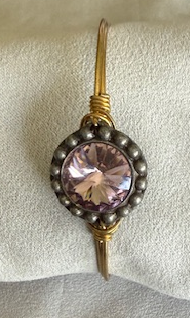 LUCA & DANNI JUNE ALEXANDRITE GOLD BRACELET, CENTER = 3/4" WIDE