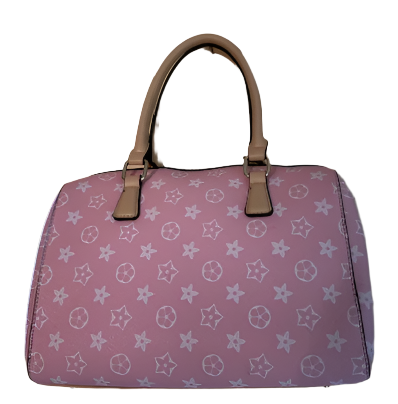 NEW YORK PINK/TAN PRINT SMALL DUFFLE BAG 61023