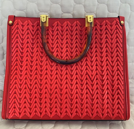 NEW YORK RED WOVEN TOTE BAG 60664