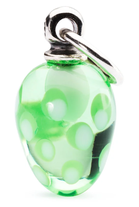 TROLLBEAD FESTIVE LIGHT GREEN TASSEL BEAD