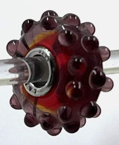 TROLLBEAD RED BERRIES GLASS BEAD