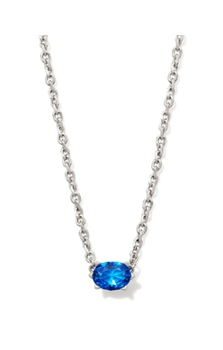 KENDRA SCOTT NECKLACE CAILIN RHODIUM BLUE VIOLET CRYSTAL