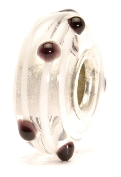 TROLLBEAD BLACK DOT GLASS BEAD