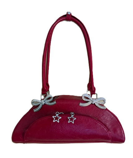 NEW YORK FAUX LEATHER RED BAG 61109