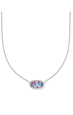 KENDRA SCOTT NECKLACE ELISA SILVER BLUE STAR ILLUSION
