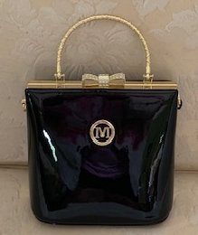 NEW YORK BLACK PATENT LEATHER BAG