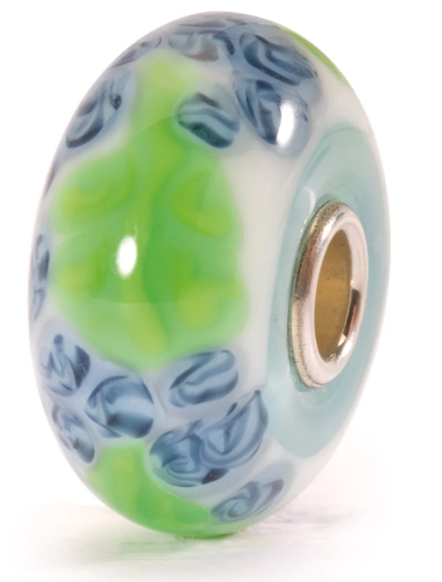 TROLLBEAD BLUE FLAX GLASS BEAD
