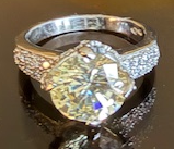 STERLING SILVER CANARY YELLOW RING