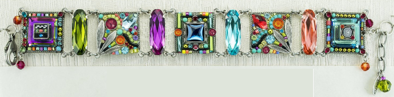 FIREFLY BRACELET SIG COLL  MC: multi color color stones in silver setting