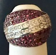 STERLING SILVER RASPBERRY CZ RING SIZE 7