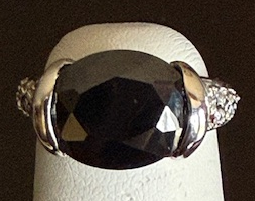 STERLING SILVER BLACK CZ PAVE RING